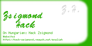 zsigmond hack business card